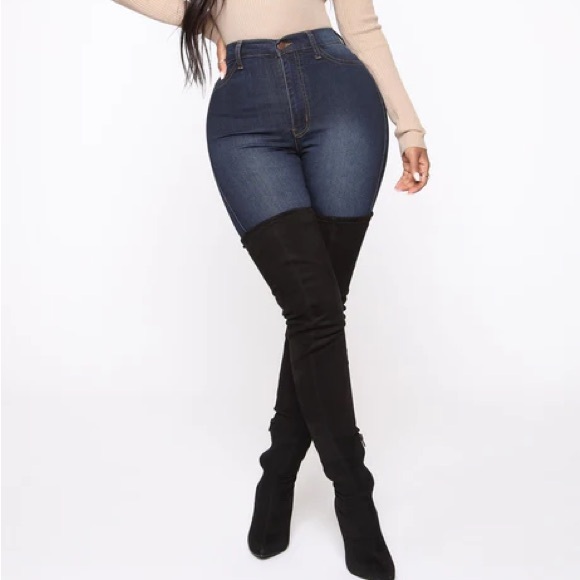 Fashion Nova Denim - FASHION NOVA Classic High Waist Skinny Jeans Dark Denim Size 11 NEW